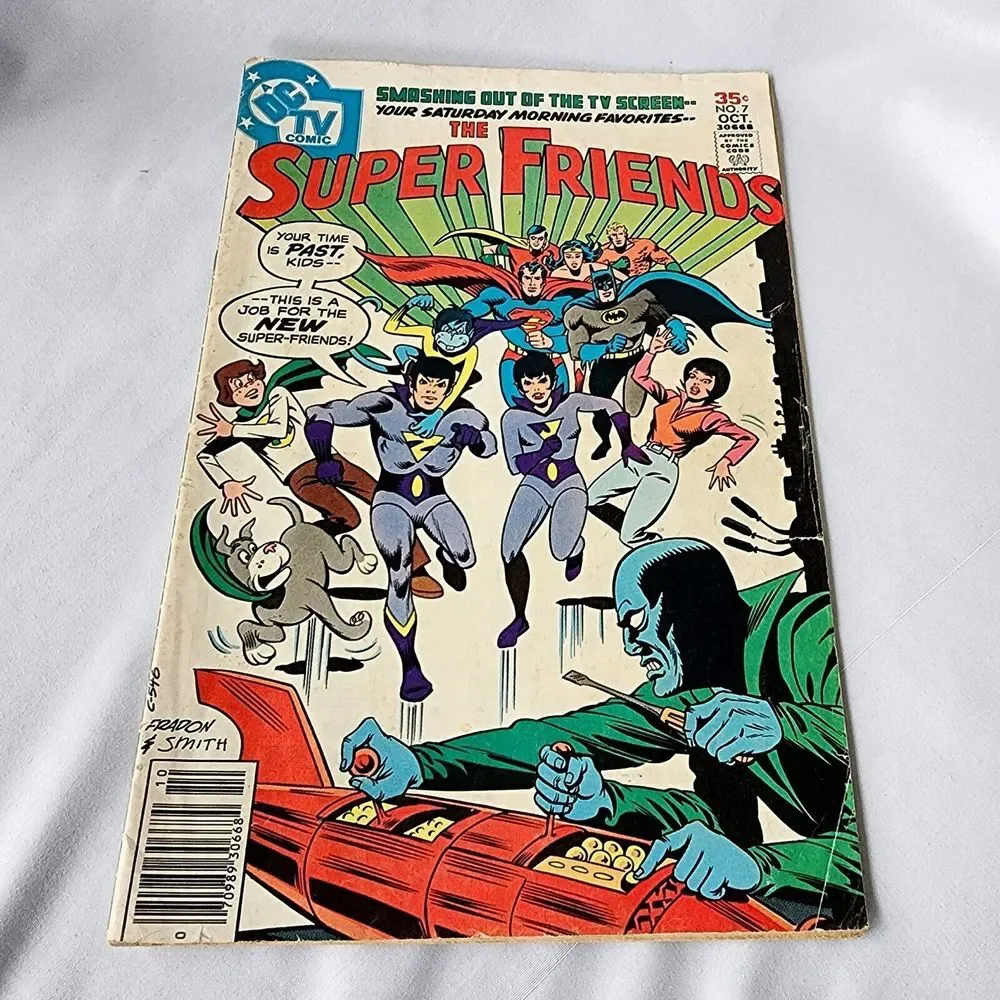Super Friends #7 Oct 1977‎ Bronze DC Comics The Warning of the Wonder Twins Pt 1